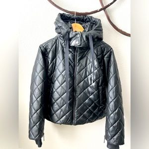 Steve Madden - Hayle Quilted Faux Leather Puffer Jackets